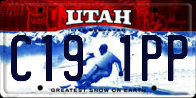 UT license plate C191PP