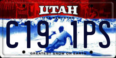 UT license plate C191PS