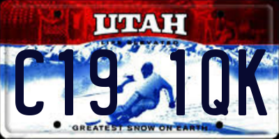 UT license plate C191QK