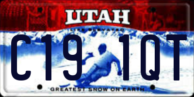 UT license plate C191QT