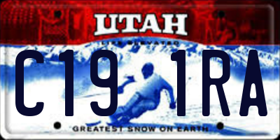 UT license plate C191RA