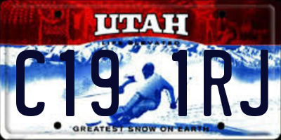UT license plate C191RJ