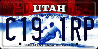 UT license plate C191RP