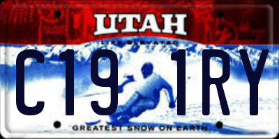 UT license plate C191RY