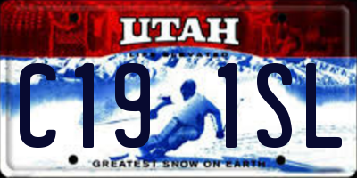 UT license plate C191SL