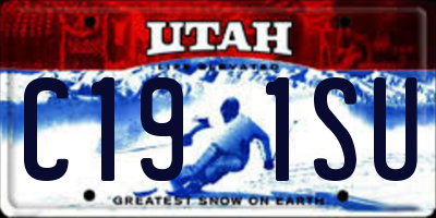 UT license plate C191SU