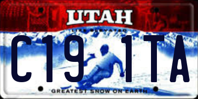 UT license plate C191TA
