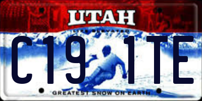 UT license plate C191TE