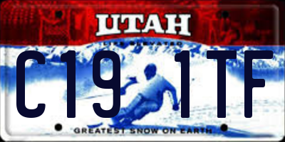 UT license plate C191TF