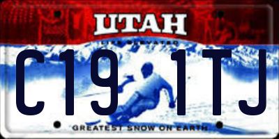 UT license plate C191TJ