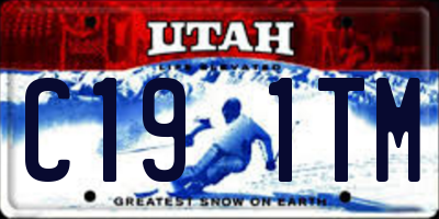UT license plate C191TM