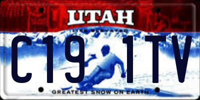 UT license plate C191TV