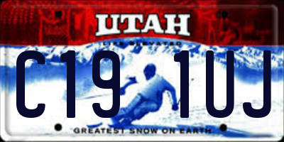 UT license plate C191UJ
