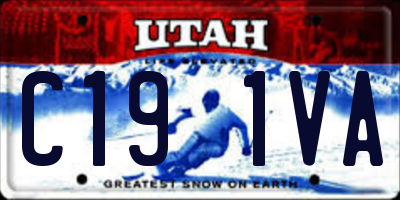 UT license plate C191VA