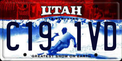 UT license plate C191VD