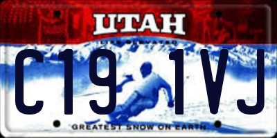 UT license plate C191VJ