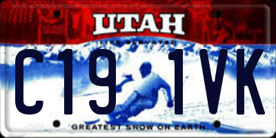 UT license plate C191VK