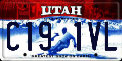 UT license plate C191VL