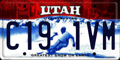 UT license plate C191VM