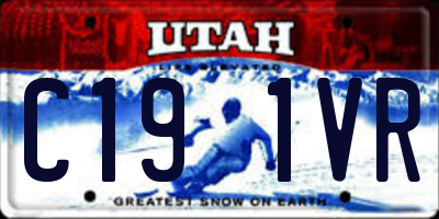 UT license plate C191VR