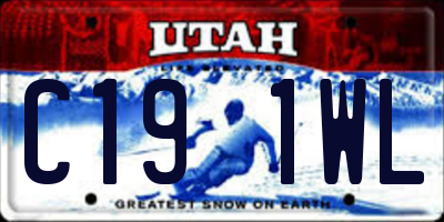 UT license plate C191WL