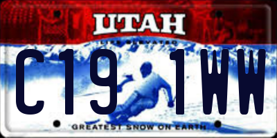 UT license plate C191WW