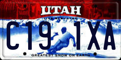 UT license plate C191XA