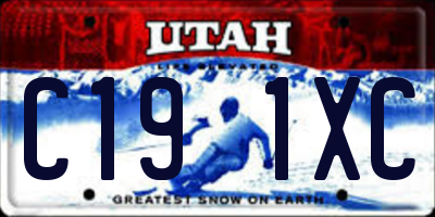 UT license plate C191XC