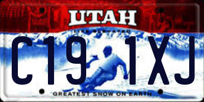 UT license plate C191XJ