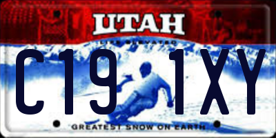 UT license plate C191XY