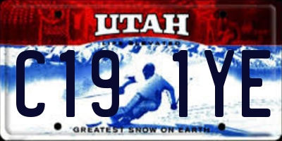 UT license plate C191YE
