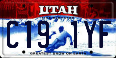 UT license plate C191YF