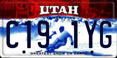 UT license plate C191YG