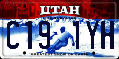 UT license plate C191YH