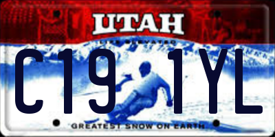 UT license plate C191YL