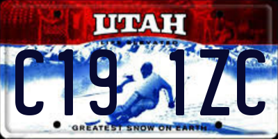 UT license plate C191ZC