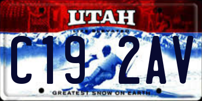UT license plate C192AV