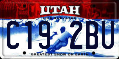 UT license plate C192BU
