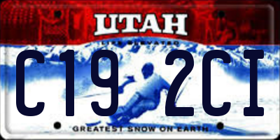 UT license plate C192CI
