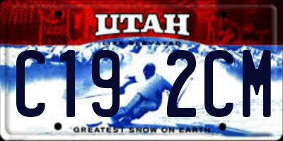 UT license plate C192CM