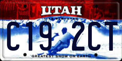UT license plate C192CT