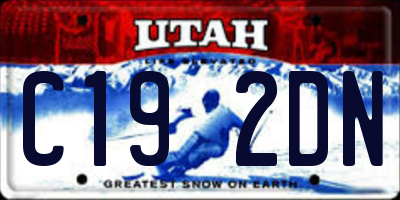 UT license plate C192DN