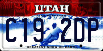 UT license plate C192DP