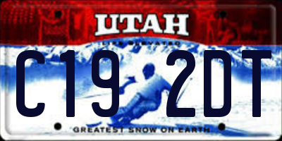 UT license plate C192DT