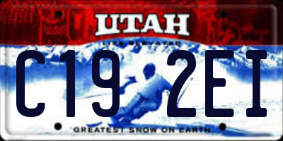 UT license plate C192EI