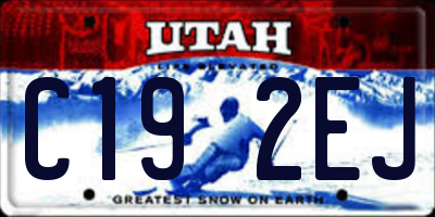 UT license plate C192EJ