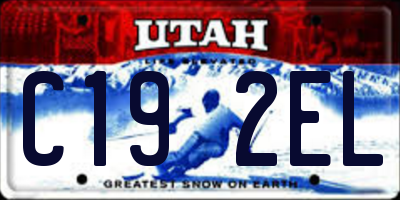 UT license plate C192EL