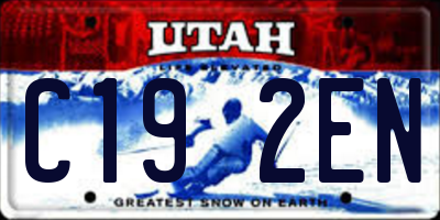 UT license plate C192EN
