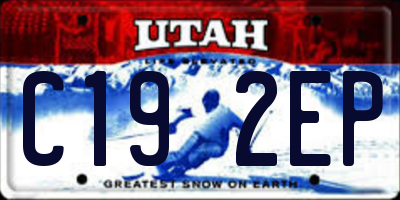UT license plate C192EP