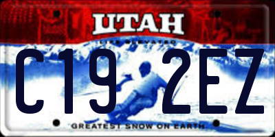 UT license plate C192EZ